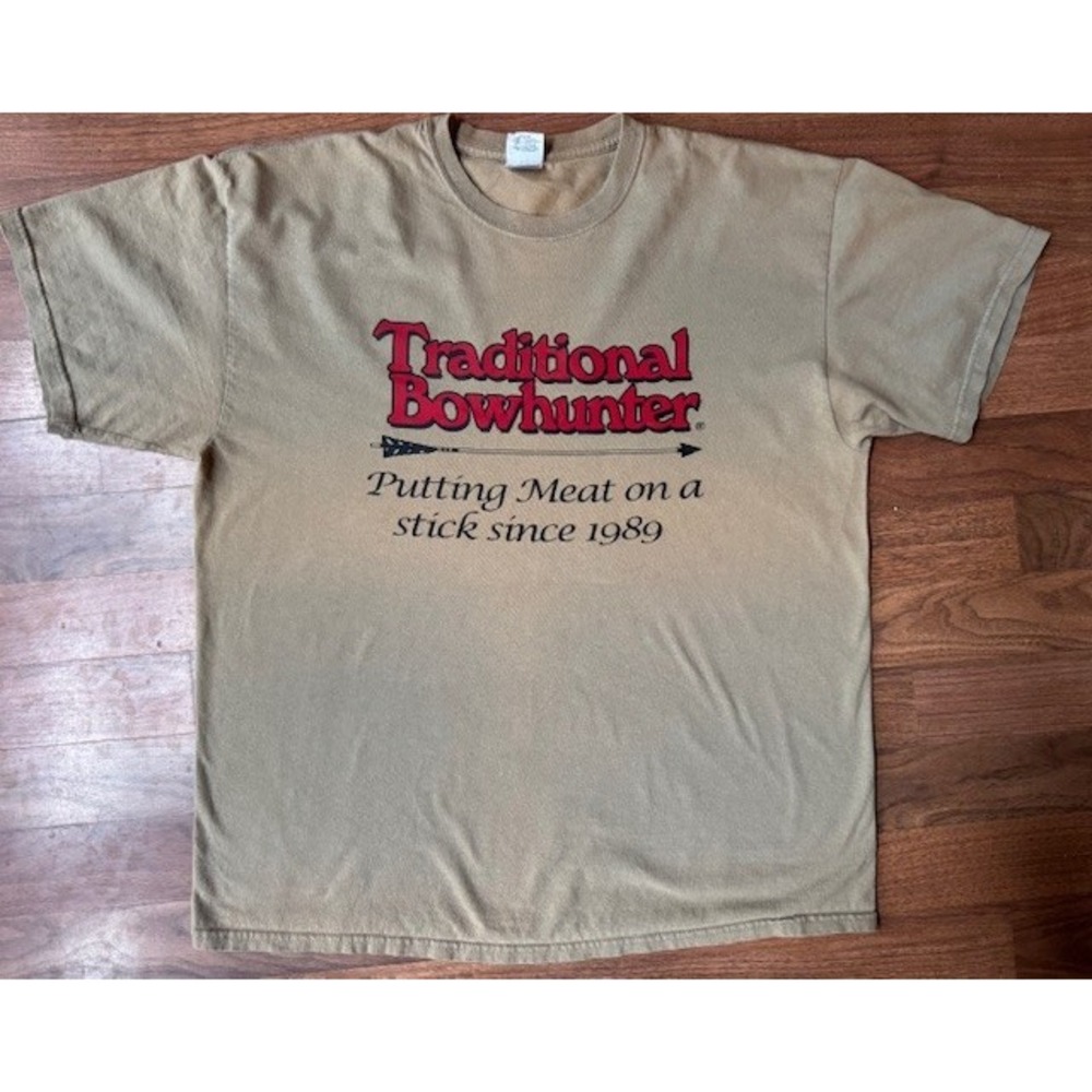 Traditional Bowhunter Magazine‎ T Shirt XL Putting Meat on a Stick Since 1989